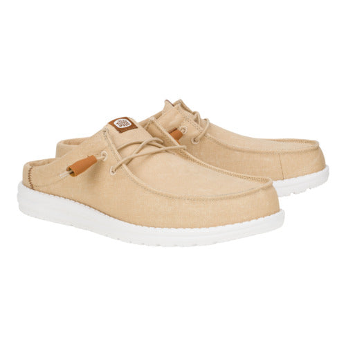Wally Slip Stretch Canvas - Tan/White - Image 2