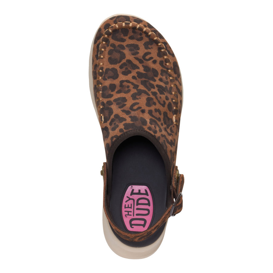 Delray Clog Suede - Brown Leopard - Image 7